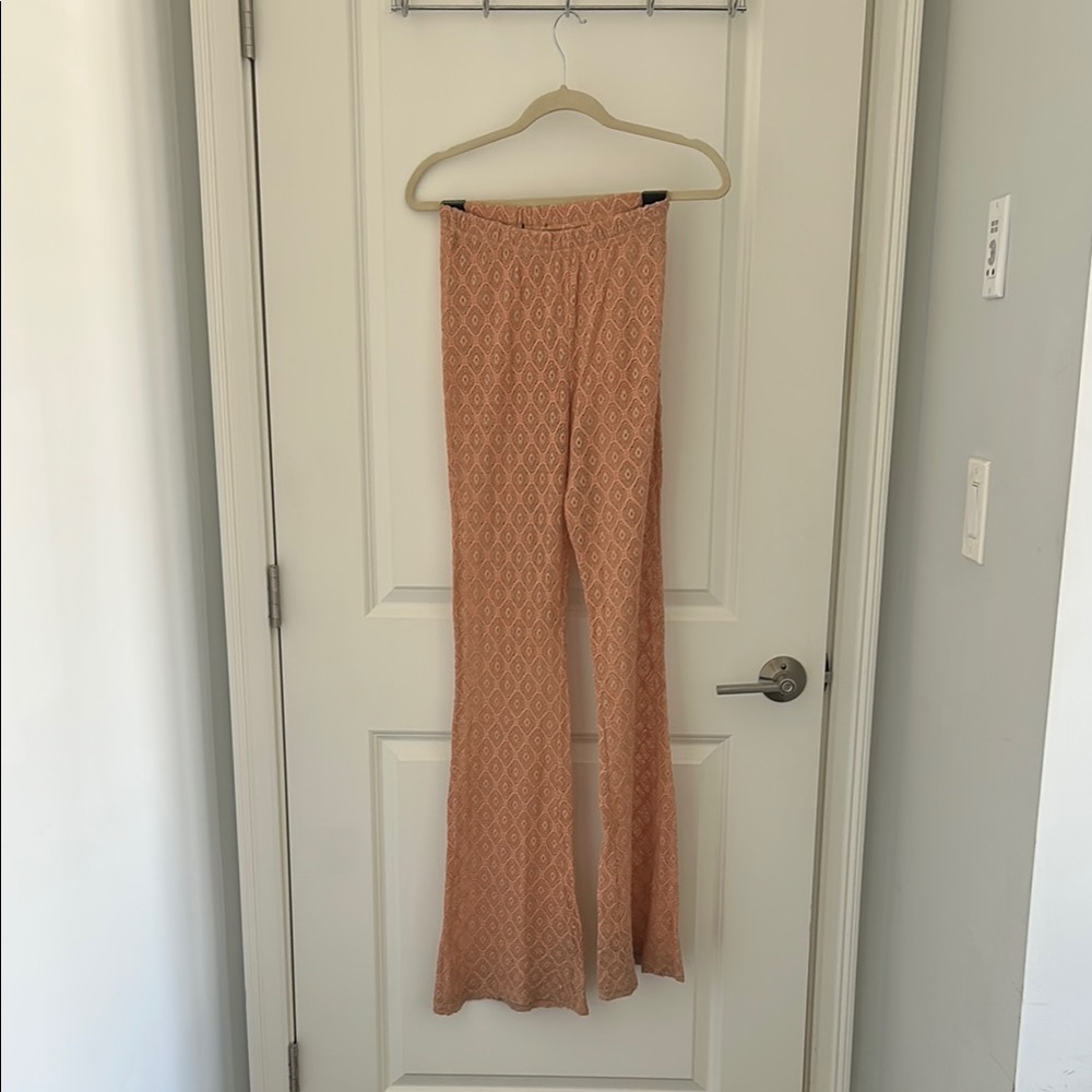 Peach Crochet Pants